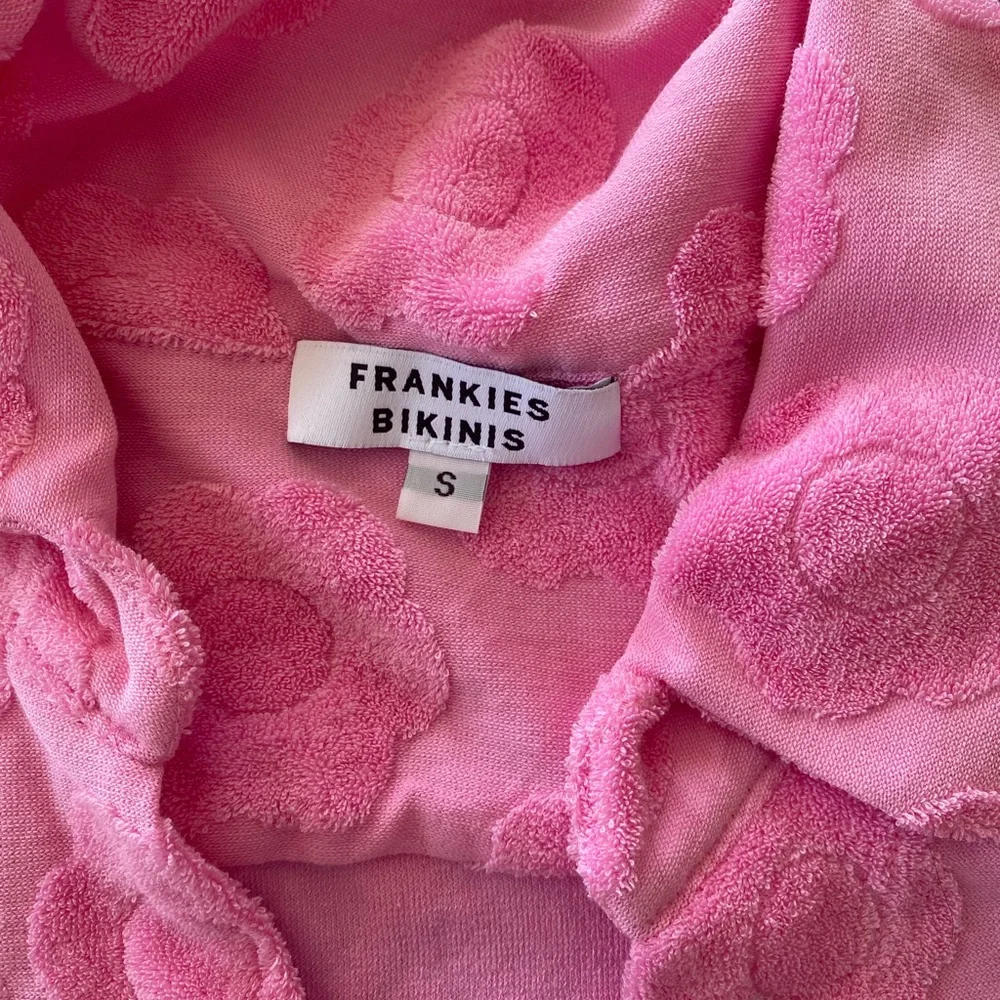 Frankie's Bikinis Pink Floral Terry Shirt
